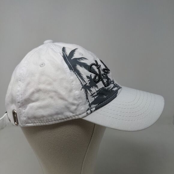 TBL Men's Slideback Hat White Adjustable Embroidered St. Lucia Logo Tourist - Picture 6 of 11
